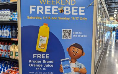 Free Kroger Orange Juice 11/16 Or 11/17 Only